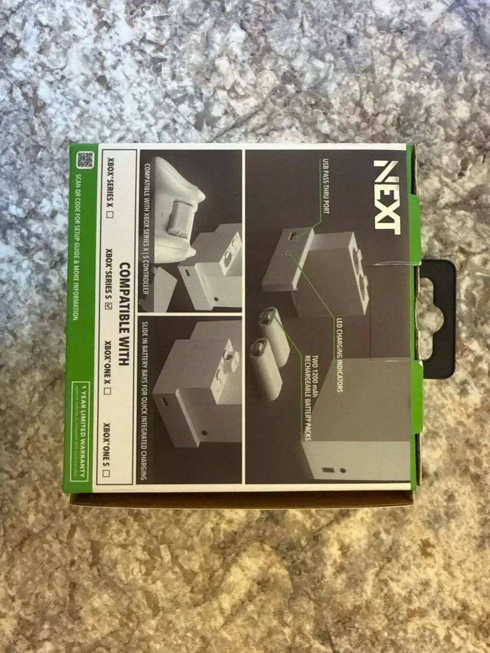 NEXT Side Dock Charging Station for Xbox Series S with 2 Rechargeable Battery Pa
